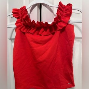 Set of 3 ruffled Guess tank tops